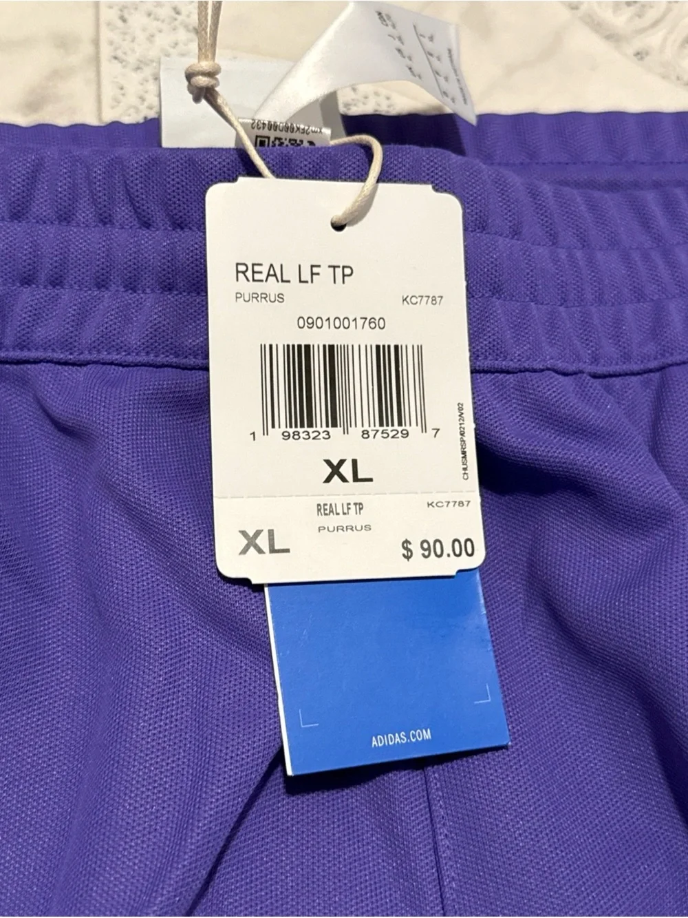 New Adidas Originals Real Madrid LFSTLR Track Pants Purple Men’s Sizes KC7787